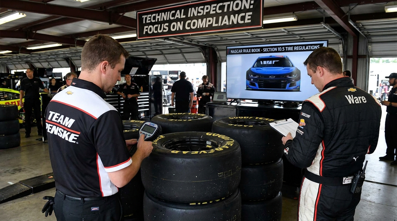 nascar tire transfer penske cody ware
