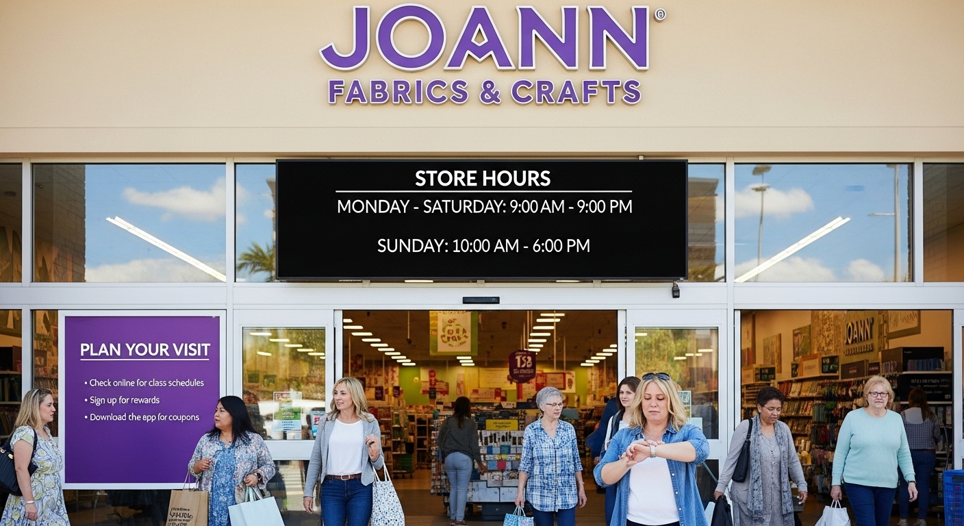 Joann fabrics timings