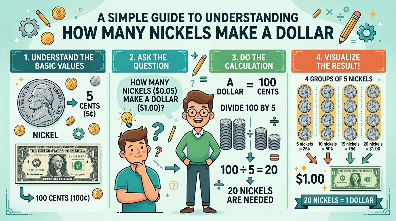 how many nickels make a dollar