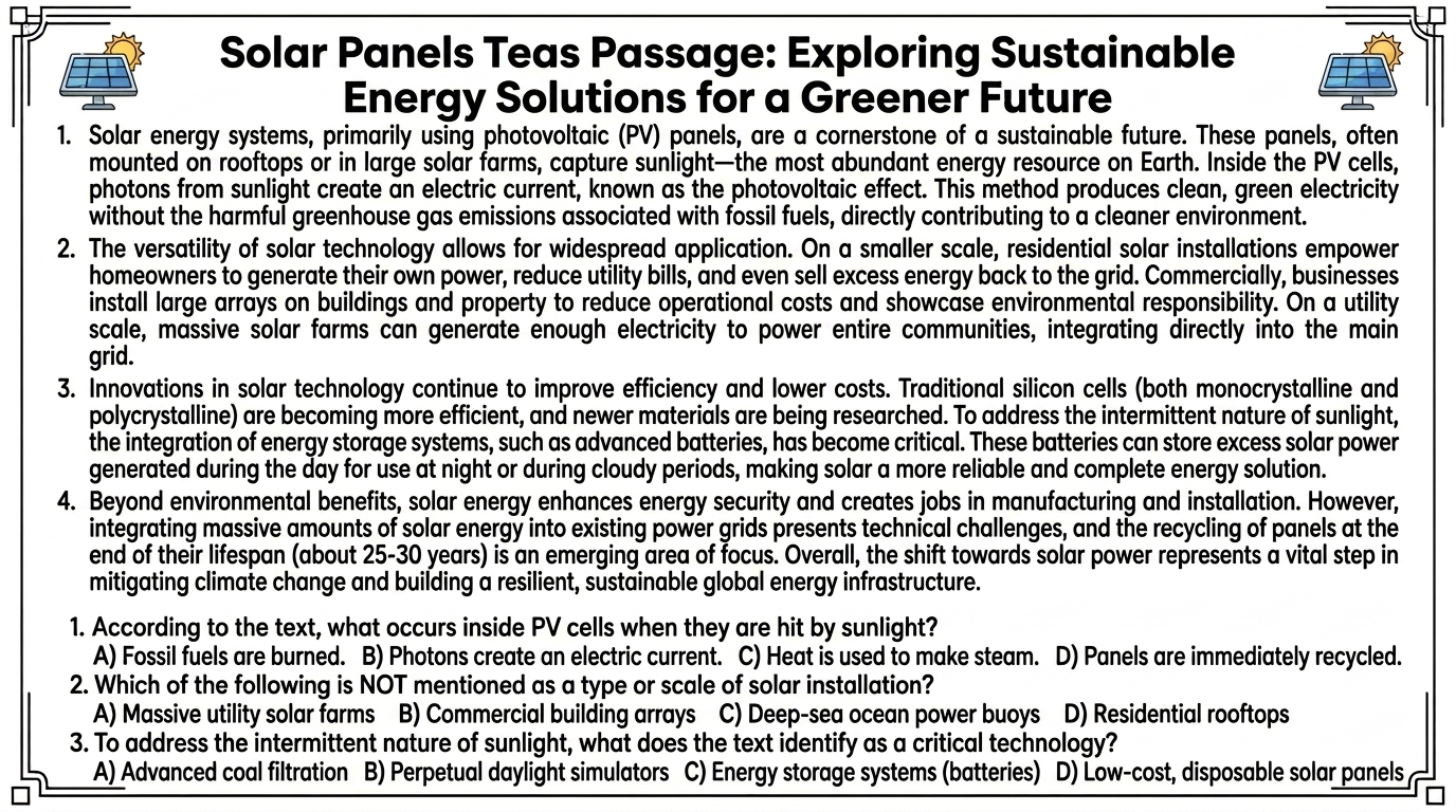 solar panels teas passage